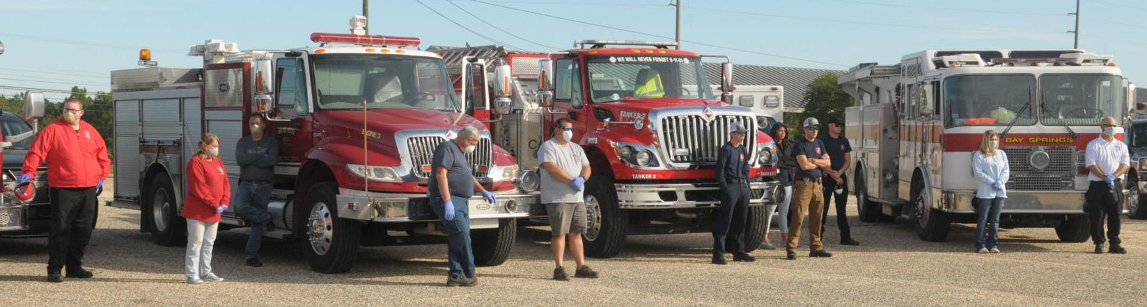 First responders give rolling salute to local health care workers